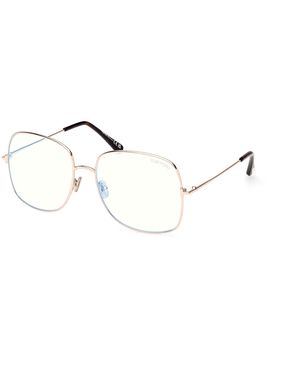 Tom Ford Ft6048-B 028 Optical Frames Metal Squared Normal - Black