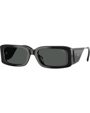 DIESEL Dl2017U 204487 Sunglasses Acetate Squared Normal - Black