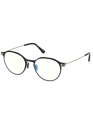 Tom Ford Ft5866-B 002 Optical Frames Metal Round Normal - Black