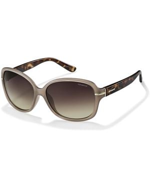 Polaroid P8419 10A/La Sunglasses Plastic Squared Polarized - Black