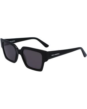 KARL LAGERFELD Kl6089S 001 Sunglasses Acetate Smoke Squared Normal Photochromatic - Black