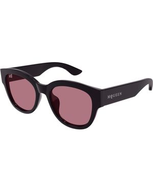 McQueen Am0509Sa 004 Sunglasses Acetate Cat Eye - Black