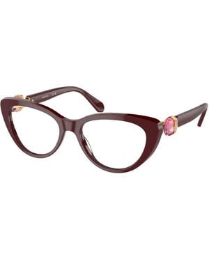 Swarovski Sk2005 1008 Optical Frames Acetate Transparent Cat Eye Normal - Black