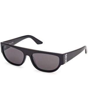 Gcds Gd0062 01A Sunglasses Acetate Smoke Geometric Normal - Black
