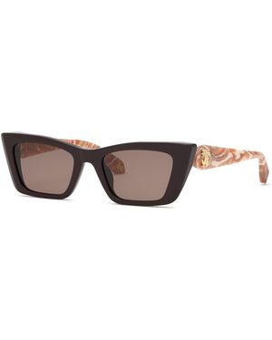 Roberto Cavalli Src169M 0G96 Sunglasses Acetate Cat Eye Normal - Black
