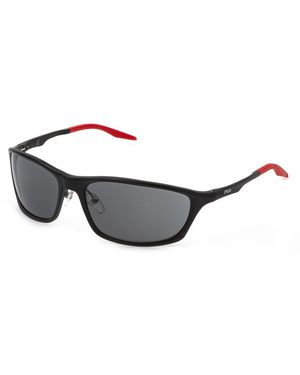 Fila Sfid68 531 Sunglasses Metal Smoke Squared Water Repellent - Black