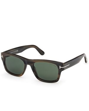 Tom Ford Ft1303 Smith-02 55N Sunglasses Acetate Squared Normal - Green