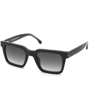 Lozza Sl4382 Maratea 3 700Y Sunglasses Acetate Smoke Squared Normal Shaded - Black