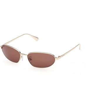 MAX&Co. Mo0160 32E Sunglasses Metal Round Normal - Black