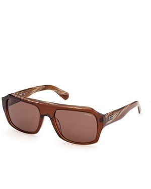 Guess Gu00367 48E Sunglasses Acetate Squared Normal - Brown