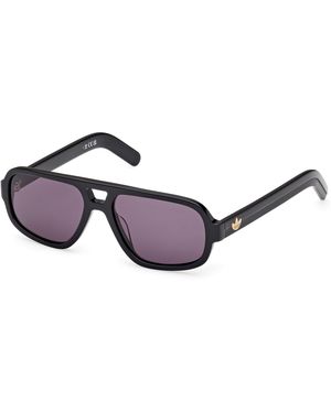 adidas Or0134 01A Sunglasses Acetate Smoke Squared Normal - Black