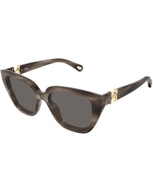 Chloé Ch0410S 002 Sunglasses Acetate Cat Eye - Black