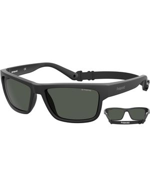 Polaroid Pld 7031/S 807/M9 Sunglasses Nylon Squared Polarized - Black