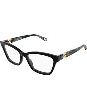 Chloé Ch0412O 006 Optical Frames Acetate Transparent Cat Eye - Black