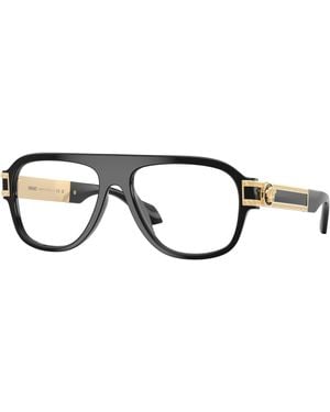 Versace Ve3395U Gb1 Optical Frames Acetate Transparent Pilot Normal - Black