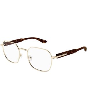 McQueen Am0499O 003 Optical Frames Acetate Transparent Geometric - Black