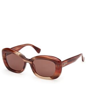 Max Mara Mm0170 Elizabeth 1 68E Sunglasses Acetate Round Normal - Orange