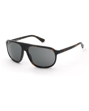 Lozza Sl4417 04Bl Sunglasses Acetate Smoke Pilot Normal - Black