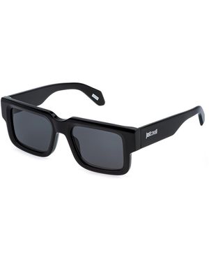 Just Cavalli Sjc141 700 Sunglasses Acetate Smoke Squared Normal - Black