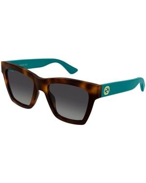 Gucci Gg1714S 011 Sunglasses Injected Cat Eye Nuanced - Black