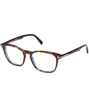 Tom Ford Ft5960-B 052 Optical Frames Acetate Squared Normal - Black