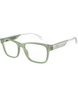 Emporio Armani Ea3239 6094 Optical Frames Acetate Transparent Squared Normal - Black