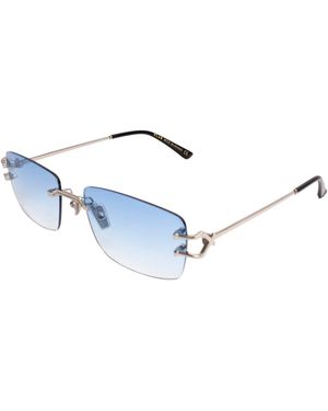 Xlab Burano Sunglasses Metal Smoke Squared Normal Shaded - Blue