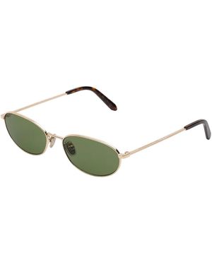 Retrosuperfuture Gi9 Uovo Classico Sunglasses Metal Geometric Normal - Green