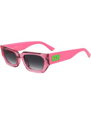 DSquared² Icon 0017/S 67T/9O Sunglasses Acetate Squared Shaded - Black