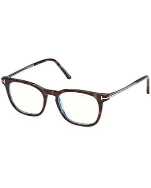 Tom Ford Ft6184-B 52 Optical Frames Acetate Squared Normal - Black