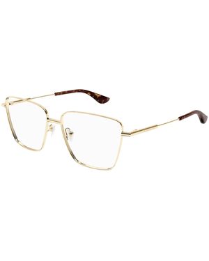 McQueen Am0503O 002 Optical Frames Metal Transparent Squared - Black