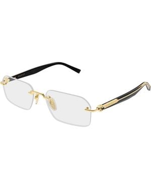 Gucci Gg2260O 001 Optical Frames Metal Transparent Squared - Black