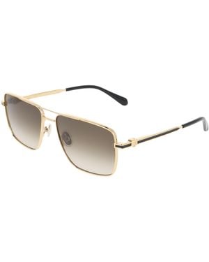 Ferragamo Sf329Slbi 710 Sunglasses Metal Squared Normal - Black