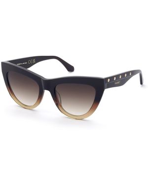 Twinset Stw106 09Wq Sunglasses Acetate Cat Eye Normal Shaded - Black