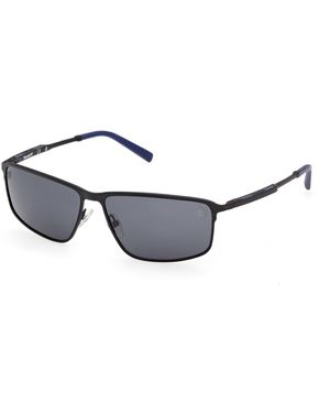 Timberland Tb00072 02D Sunglasses Smoke Squared Polarized - Black