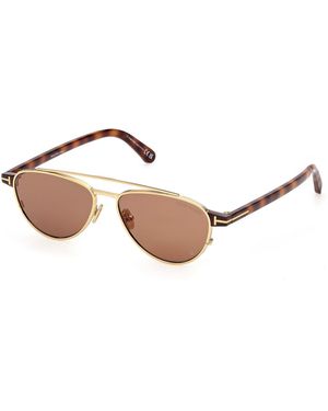 Tom Ford Ft1361 Anthony-02 30E Sunglasses Metal Pilot Normal - Black