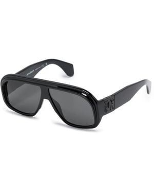 Palm Angels Peri063 Reedley 1207 B Sunglasses Acetate Pilot Normal - Black