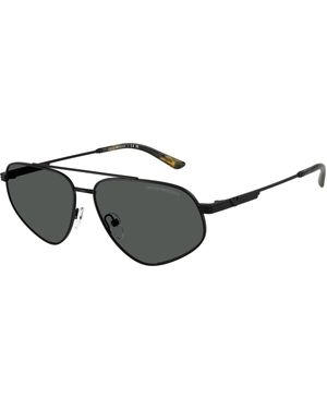 Emporio Armani Ea2156 300187 Sunglasses Metal Pilot Normal - Black