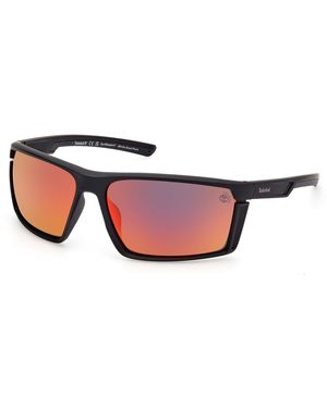 Timberland Tb9333 02D Sunglasses Injected Squared Polarized - Black