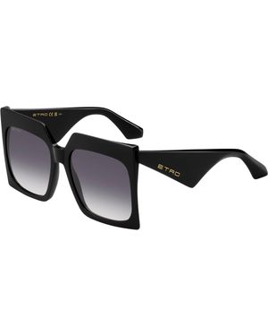 Etro 0002/S 807/9O Sunglasses Acetate Squared Normal Shaded - Black