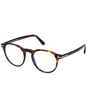 Tom Ford Ft5833-B 052 Optical Frames Acetate Round Normal - Black