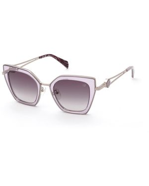 Blumarine Sbm244 0A39 Sunglasses Metal Geometric Normal Nuanced - Black
