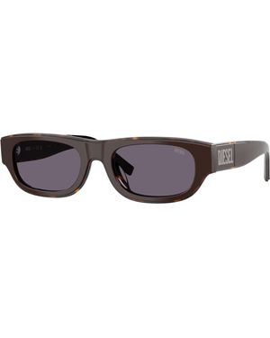 DIESEL Dl2022F 20691A Sunglasses Acetate Squared Normal - Black