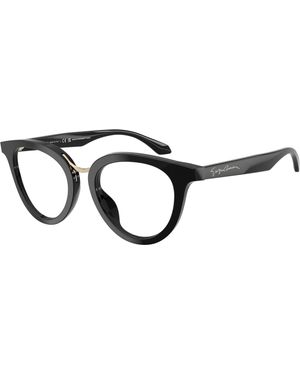 Giorgio Armani Ar7289U 6400 Optical Frames Acetate Transparent Round Normal - Black
