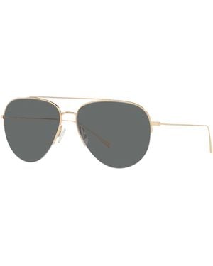 Oliver Peoples Ov1303St Cleamons 529281 Sunglasses Titanium Pilot Polarized - Black