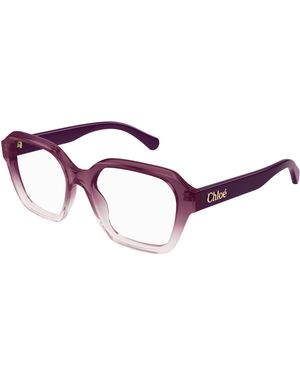 Chloé Ch0272O 003 Optical Frames Acetate Transparent Squared - Black