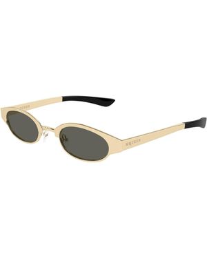 McQueen Am0545S 001 Sunglasses Acetate Round - Black
