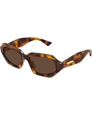 Bottega Veneta Bv1502S 002 Occhiali Da Sole Acetato Squadrata - Black