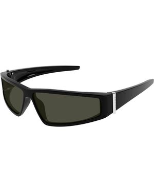 McQueen Am0490S 001 Sunglasses Bio-Inject Geometric - Black