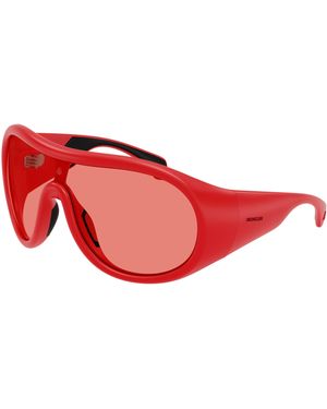 Moncler Me8004 Cloche 501784 Sunglasses Injected Pilot Normal - Red